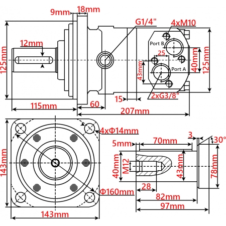 SILNIK HYDRAULICZNY BM6 200 cm3 GR4